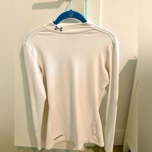 Under Armour Cold Gear White Long Sleeve Shirt Mens Medium Great Shape